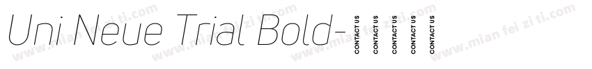 Uni Neue Trial Bold字体转换